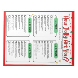 How Jolly Are You Christmas Game Anteckningsblock