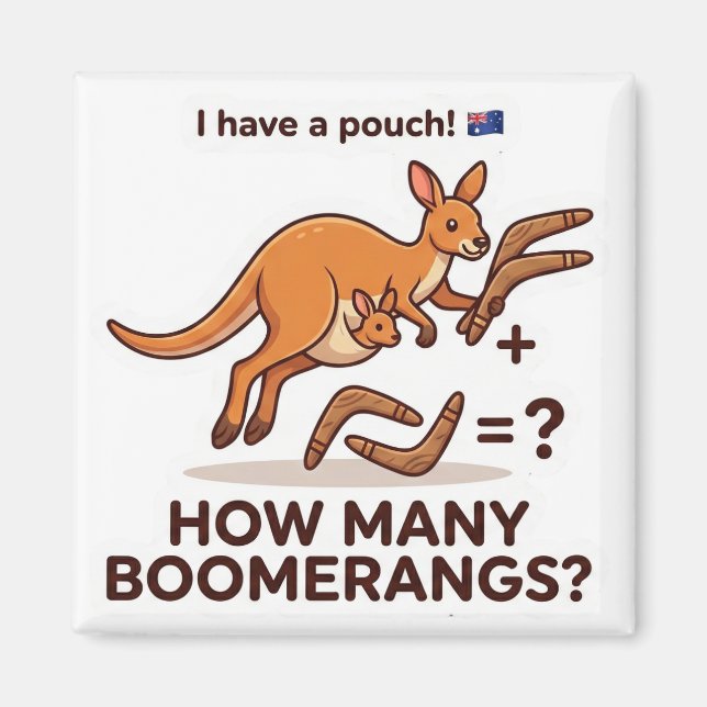 How Many Boomerangs? Kangaroo Math Game Magnet (Framsidan)