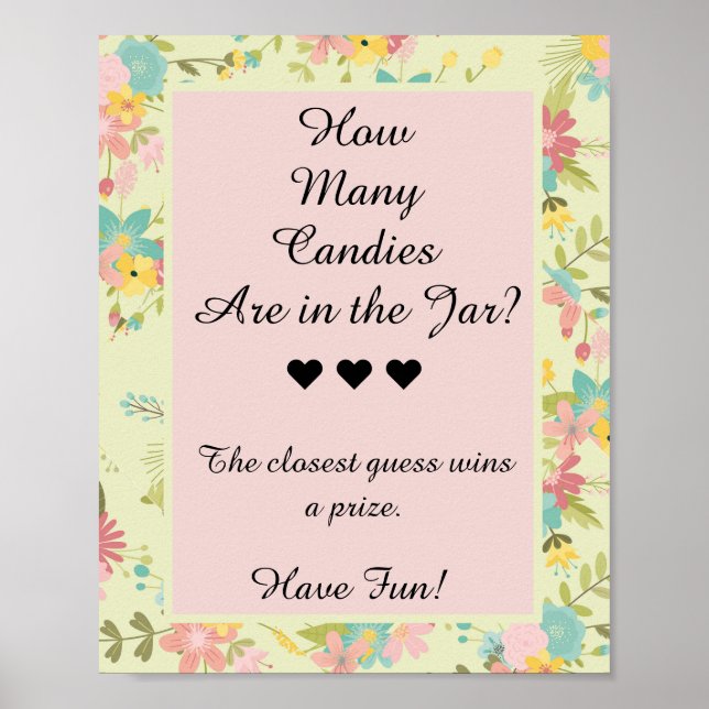 How Many Candies Are In The Jar Game Poster (Framsidan)