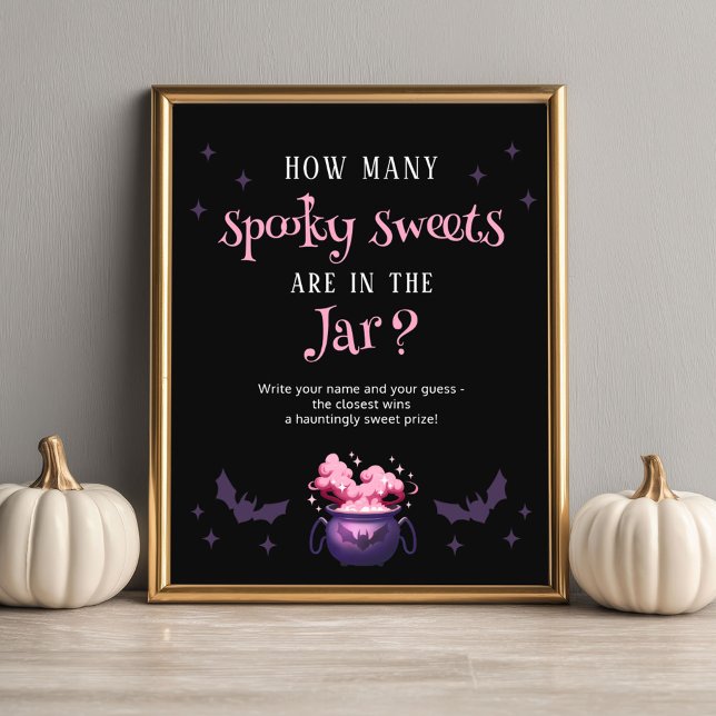 How Many Candies Halloween Baby Shower Game Poster (Skapare uppladdad)