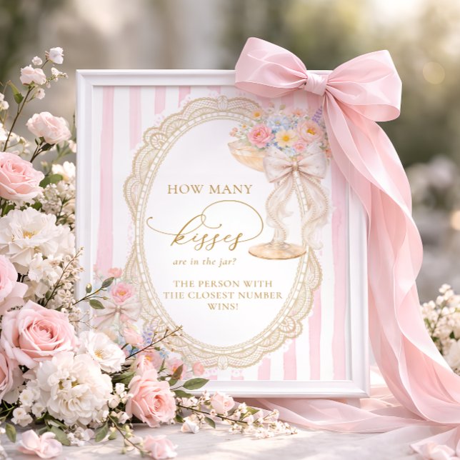 How Many Kisses Are In The Jar Champagne Poster (Skapare uppladdad)