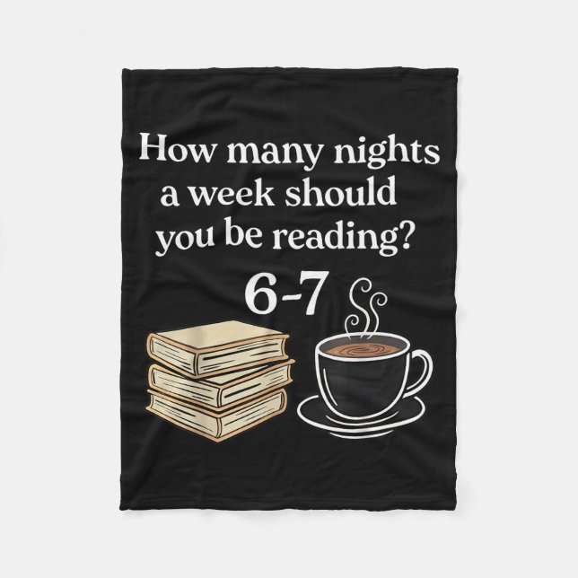 How Many Nights 6 7 Meme Funny Reading Book Lovers Fleecefilt (Framsidan)