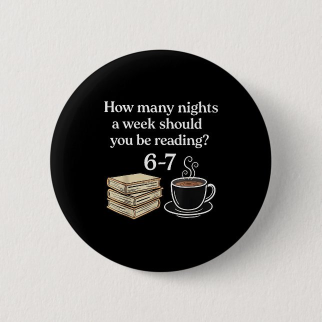 How Many Nights 6 7 Meme Funny Reading Book Lovers Knapp (Framsida)
