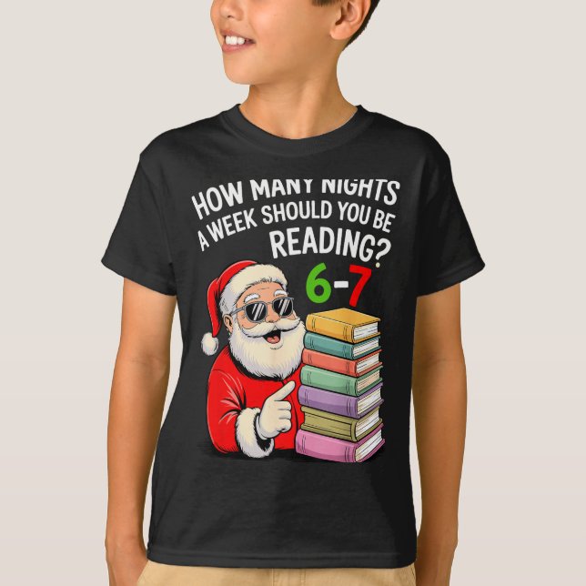 How Many Nights A Week Should You Be Reading 67 Ch T Shirt (Framsida)