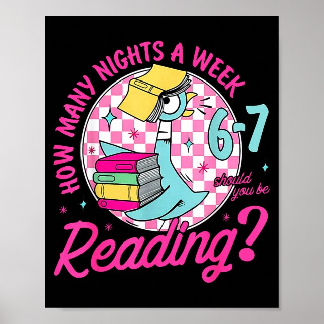 How Many Nights A Week Should You Be Reading 67 Me Poster (Framsidan)