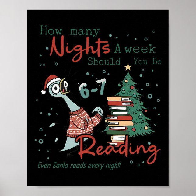 How Many Nights A Week Should You Be Reading 67 Te Poster (Framsidan)