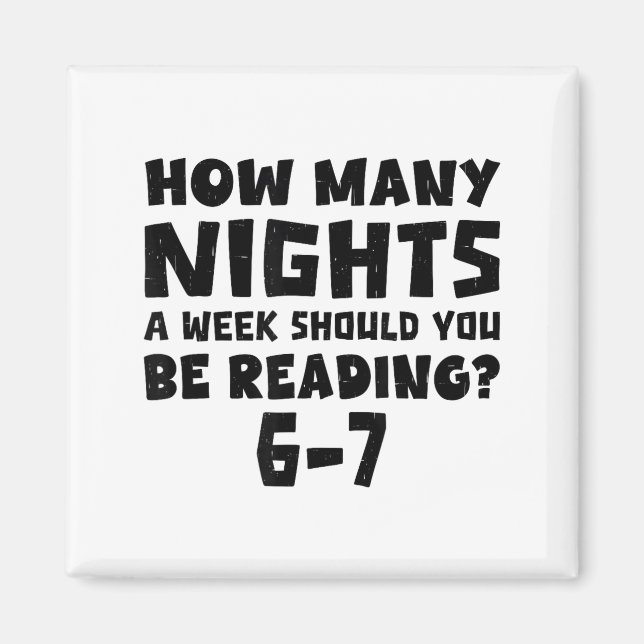 How Many Nights A Week Should You Be Reading 6-7 B Magnet (Framsidan)