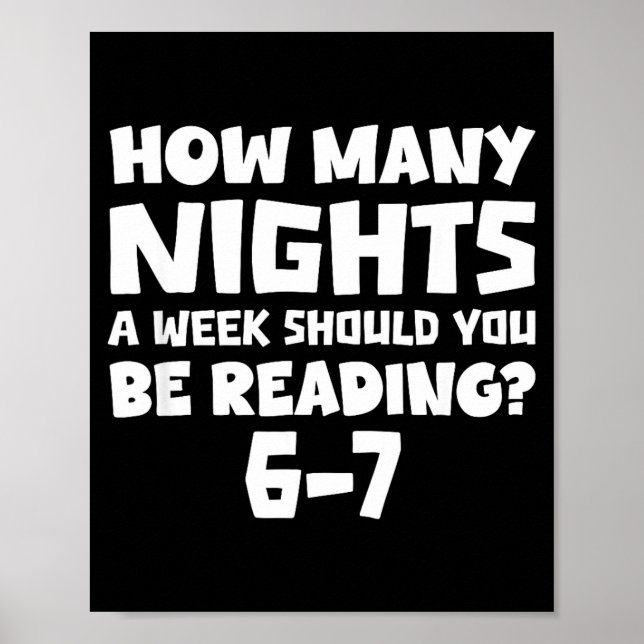 How Many Nights A Week Should You Be Reading 6-7 B Poster (Framsidan)