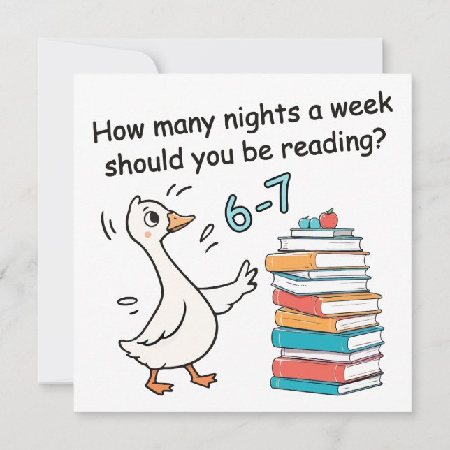 How Many Nights a Week Should You Be Reading 6-7 Inbjudningar (Framsida)