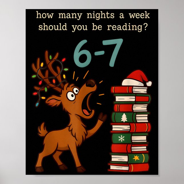 How Many Nights A Week Should You Be Reading 6 7 S Poster (Framsidan)