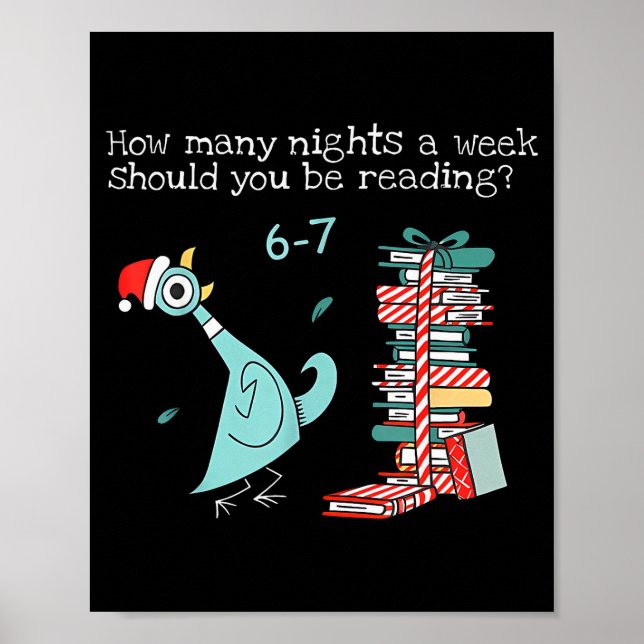 How Many Nights A Week Should You Be Reading 6-7 T Poster (Framsidan)