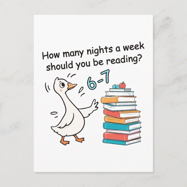How Many Nights a Week Should You Be Reading 6-7 Vykort (Framsida)