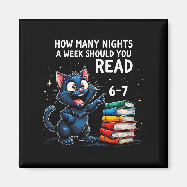 How Many Nights A Week Should You Read_ 6–7 Fun Bl Magnet (Framsidan)