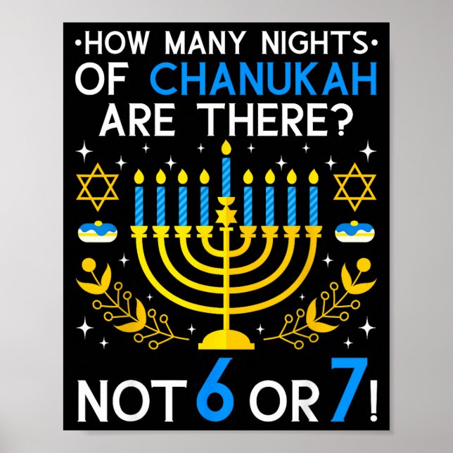 How Many Nights Of Chanukah_ 6 7 Funny Jewish Meme Poster (Framsidan)