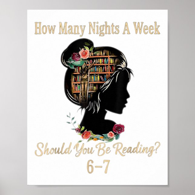 How Many Nights Reading 67 Funny Meme Six Seven Te Poster (Framsidan)