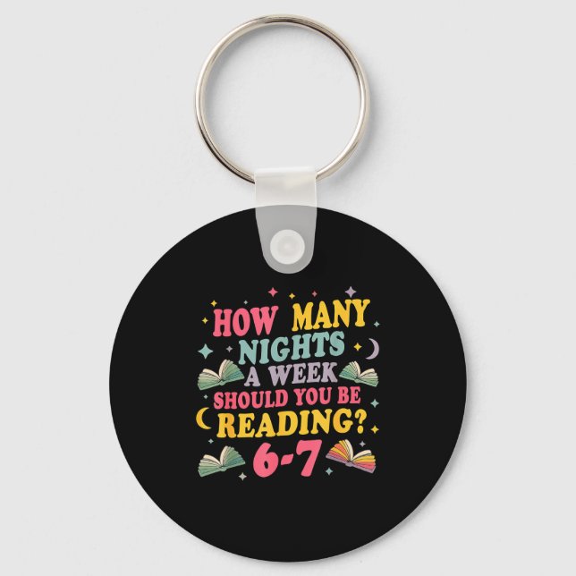 How Many Nights Reading 67 Meme Six Seven Teacher  Nyckelring (Framsida)