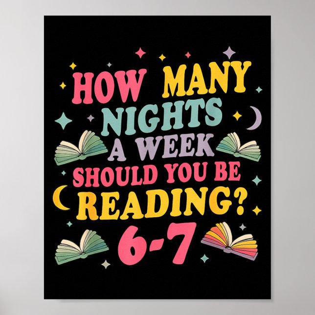 How Many Nights Reading 67 Meme Six Seven Teacher  Poster (Framsidan)