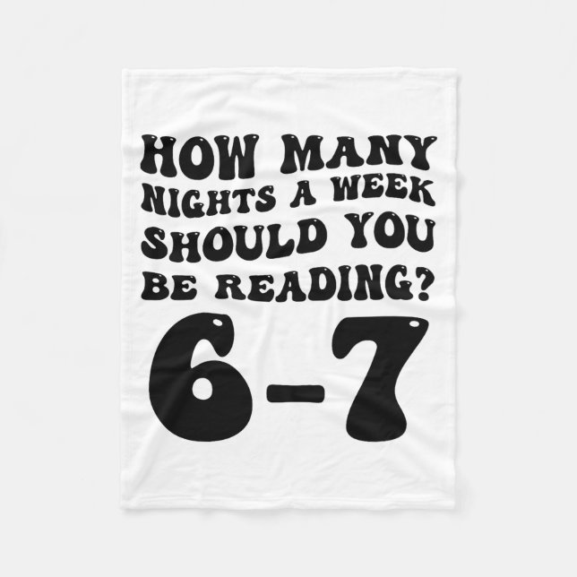 How Many Nights Reading 6 7 Funny Groovy Meme Quot Fleecefilt (Framsidan)