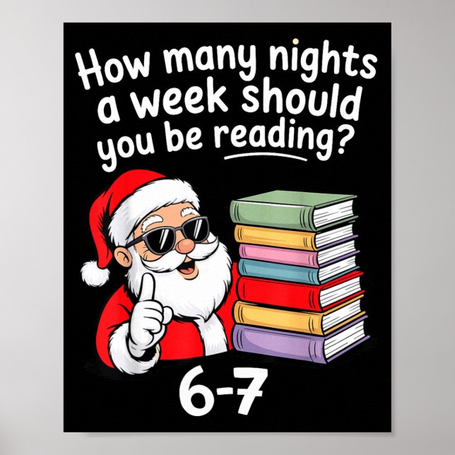 How Many Nights Reading Teacher 67 Christmas Six S Poster (Framsidan)