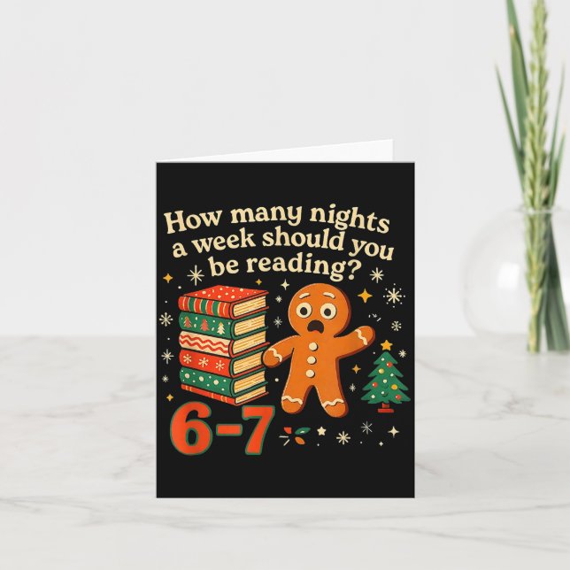 How Many Nights Should You Be Reading 6 7 Gingerbr Kort (Framsida)