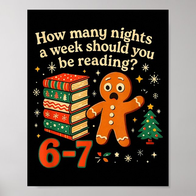 How Many Nights Should You Be Reading 6 7 Gingerbr Poster (Framsidan)