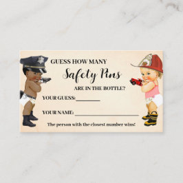 How Many Safety Pins Little Recruit Game Card Placeringskort