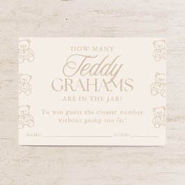 How Many Teddy Grahams Baby Shower Guessing Game Tilläggskort