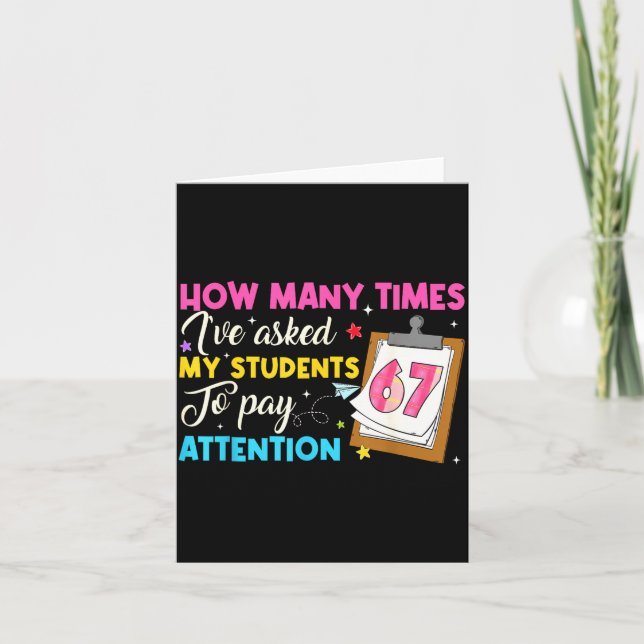 How Many Times I've Asked My Students To Pay Atten Kort (Framsida)