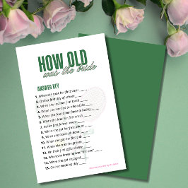 How Old Was the Bride Answer Key | Tennis Game 