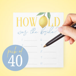 How Old Was The Bride Game Answer Sheet Anteckningsblock