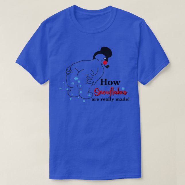How Snowflakes Are Really Made Funny Snowman Chris T Shirt (Design framsida)