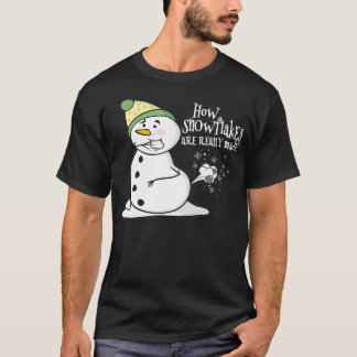 How Snowflakes Are Really Made Funny Snowman Chris T Shirt