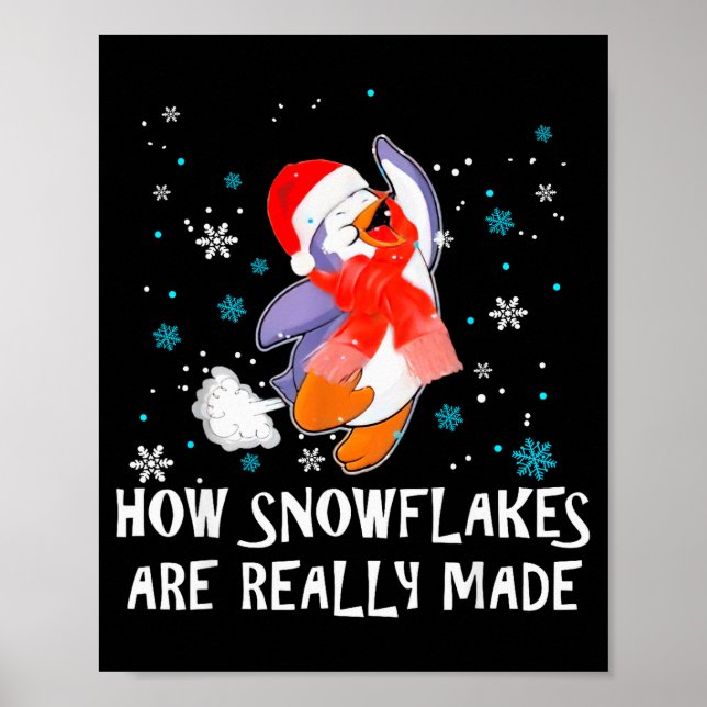 How Snowflakes Are Really Made Snowman Funny Chris Poster (Framsidan)
