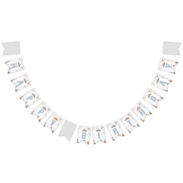 How the West Was One Birthday Banner Vimplar (Alla)