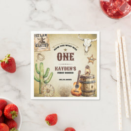 How the West was One First Birthday Party Pappersservett