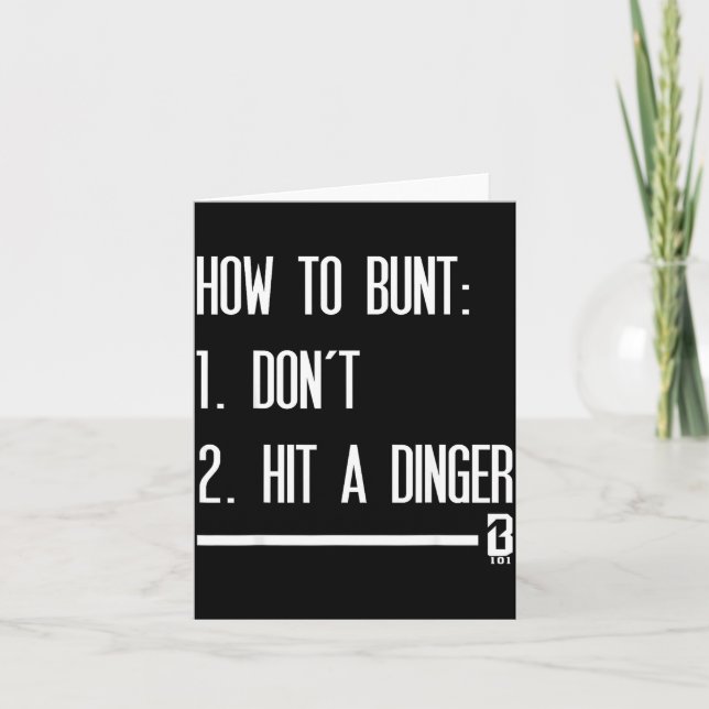 How To Bunt 1 Don't 2 Hit A Dinger  Kort (Framsida)