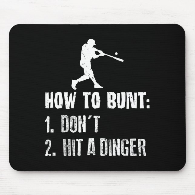 How To Bunt Don't Hit A Dinger Funny Baseball  Musmatta (Framsidan)