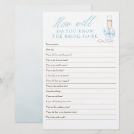 How Well Do You Know The Bride To Be Bridal Games