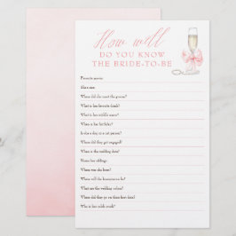 How Well Do You Know The Bride To Be Bridal Games