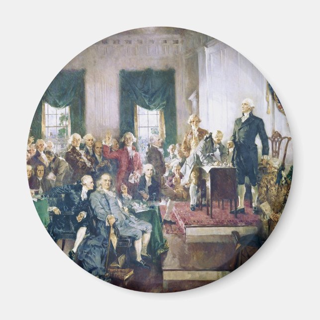 Howard C. Christys undertecknande av konstitutione Magnet (Framsidan)