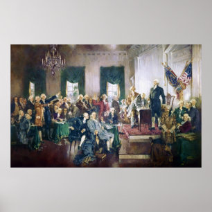 Howard C. Christys undertecknande av konstitutione Poster