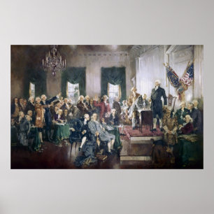 Howard C. Christys undertecknande av konstitutione Poster