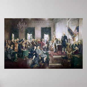 Howard C. Christys undertecknande av konstitutione Poster