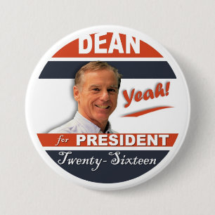 Howard Dean för presidenten 2016 Yeah! Knapp