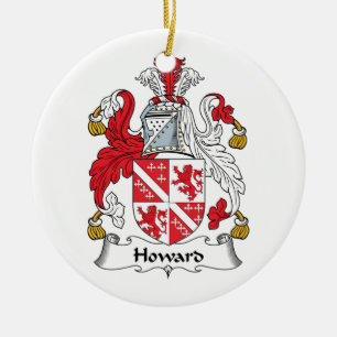 Howard familjvapensköld julgransprydnad keramik