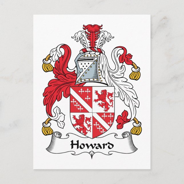Howard Family Crest Vykort (Framsida)