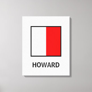 Howard Family Namn Nautical Flagga Canvastryck