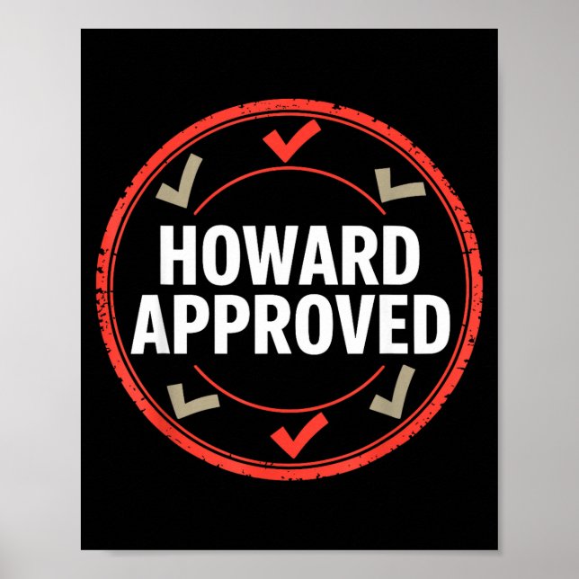 Howard godkände  poster (Framsidan)
