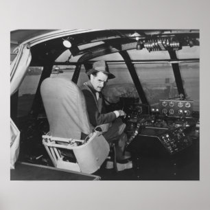 Howard Hughes in Spruce Goose Wooden Flygplan Poster