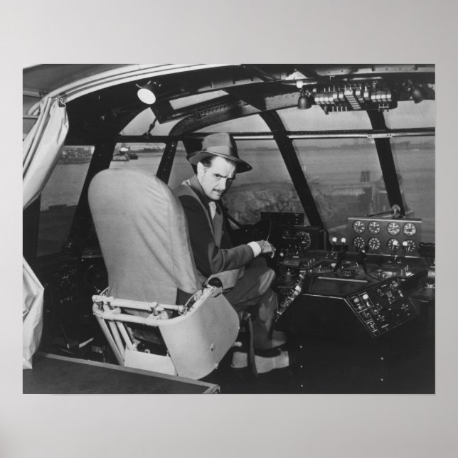 Howard Hughes in Spruce Goose Wooden Flygplan Poster (Framsidan)